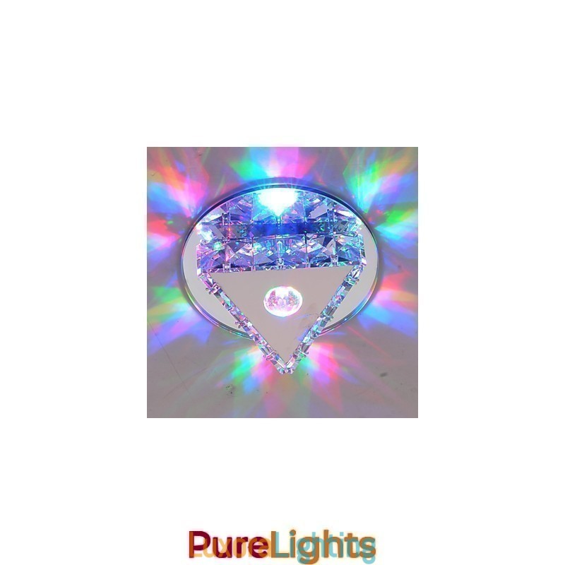 Designer Touch Decorative Crystal Mini Style Glass Flush Mount Kids