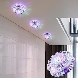 Designer Touch Decorative Crystal Ceiling Lamp Spotlight SMD 3W Creative Lamp Absorb Dome Light