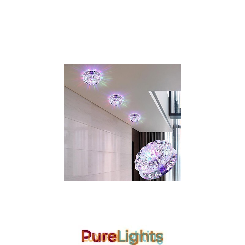 Designer Touch Decorative Crystal Ceiling Lamp Spotlight SMD 3W Creative Lamp Absorb Dome Light