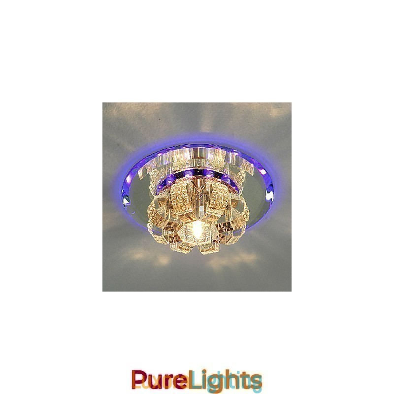 Designer Touch Decorative Modern Contemporary Crystal Electroplated Crystal Flush Mount