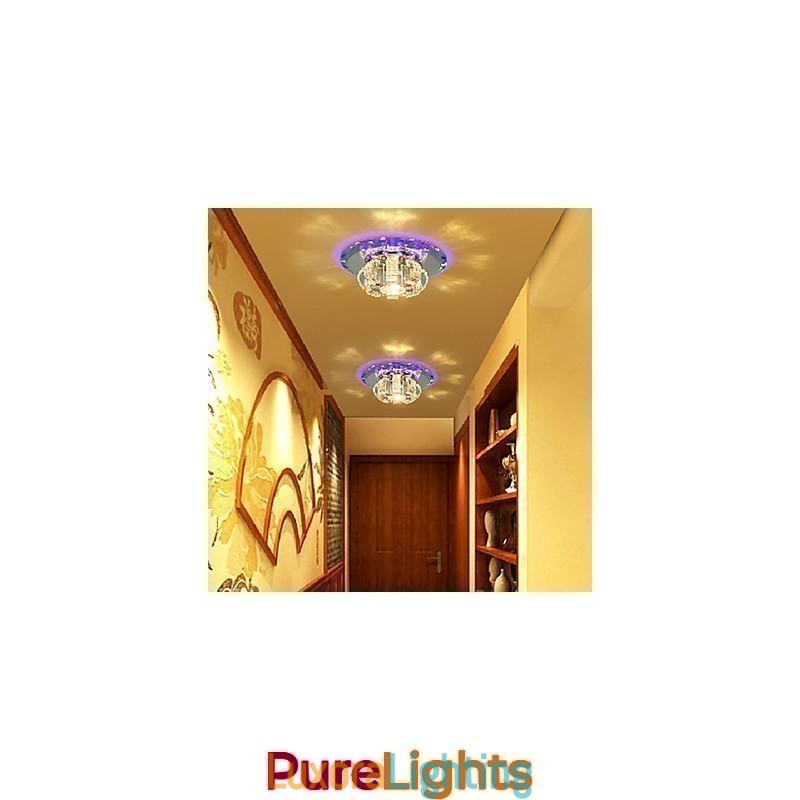 Designer Touch Decorative Modern Contemporary Crystal Electroplated Crystal Flush Mount