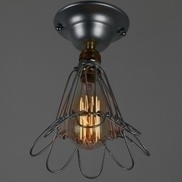 Designer Touch Decorative Country Style Mini Lamp 1 Light Painting Processing Silver