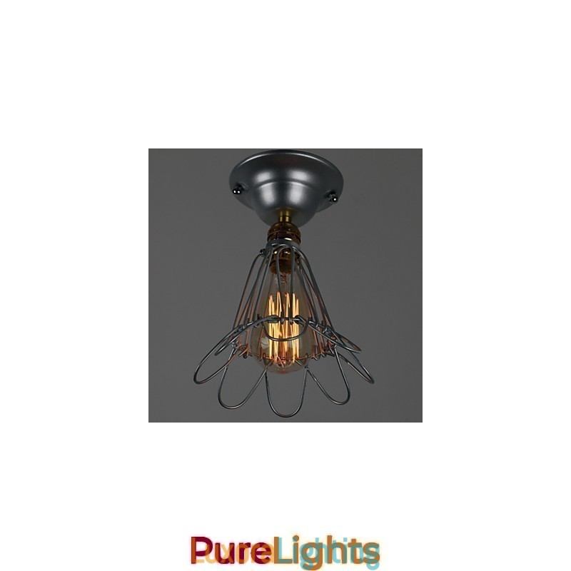 Designer Touch Decorative Country Style Mini Lamp 1 Light Painting Processing Silver