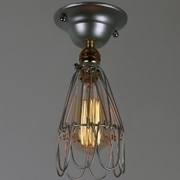 Designer Touch Decorative Country Style Mini Lamp 1 Light Painting Processing Silver