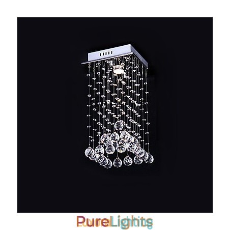 Designer Touch Decorative Modern Contemporary Crystal Electroplated Metal Chandelier Flush Mount