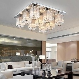 Designer Touch Decorative Modern Contemporary Crystal Chrome Metal Flush Mount