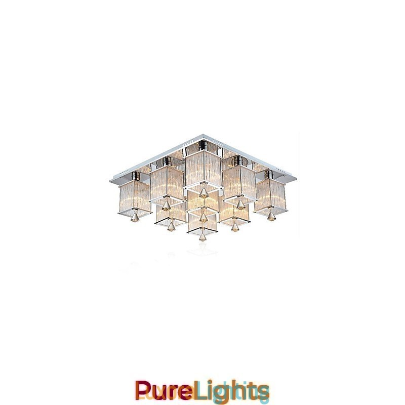 Designer Touch Decorative Modern Contemporary Crystal Chrome Metal Flush Mount
