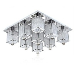 Designer Touch Decorative Modern Contemporary Crystal Chrome Metal Flush Mount