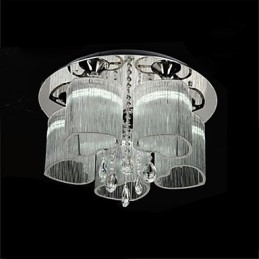 Designer Touch Decorative Modern Contemporary Chrome Metal Flush Mount