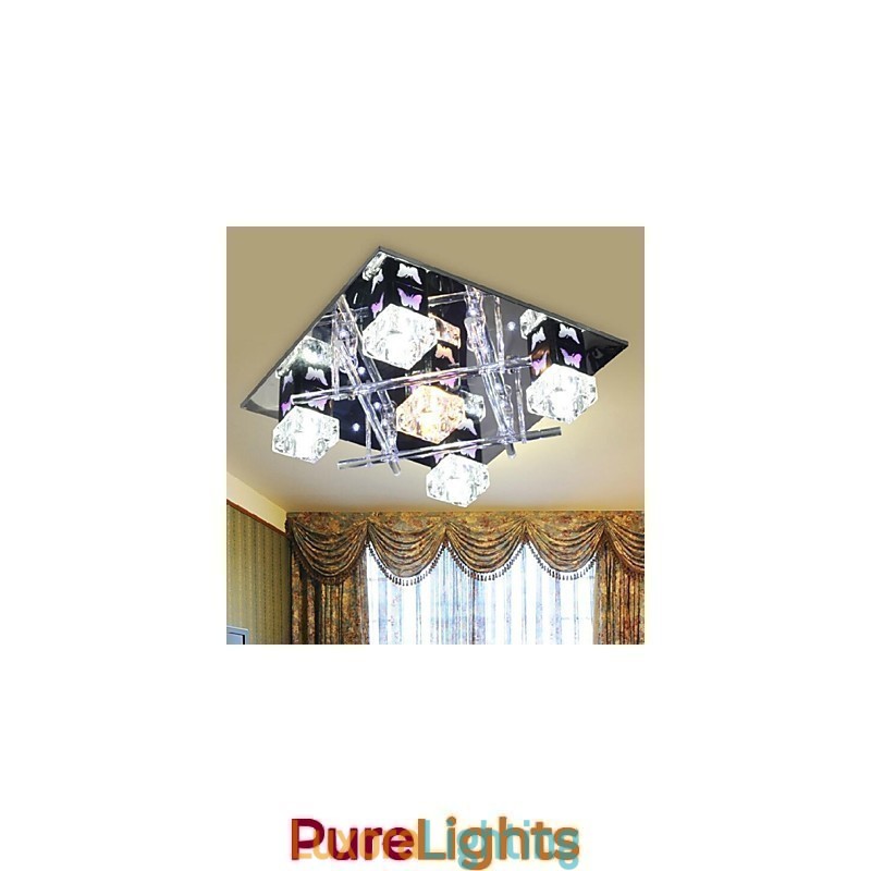 Designer Touch Decorative Modern Contemporary Crystal Glass Flush Mount