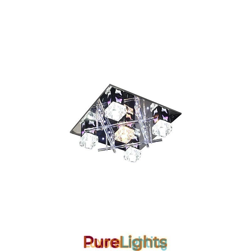 Designer Touch Decorative Modern Contemporary Crystal Glass Flush Mount