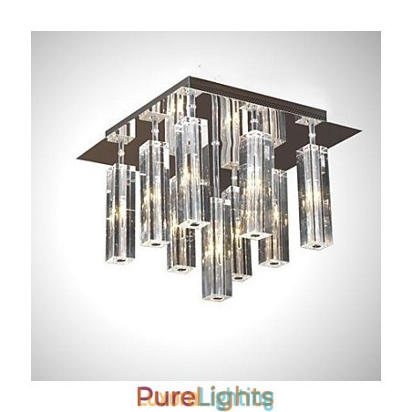 Designer Touch Decorative Modern Contemporary Crystal Chrome Metal Flush Mount