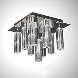 Designer Touch Decorative Modern Contemporary Crystal Chrome Metal Flush Mount