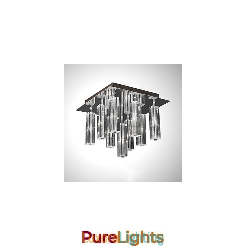 Designer Touch Decorative Modern Contemporary Crystal Chrome Metal Flush Mount