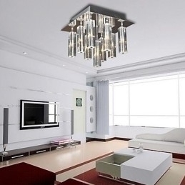 Designer Touch Decorative Modern Contemporary Crystal Chrome Metal Flush Mount