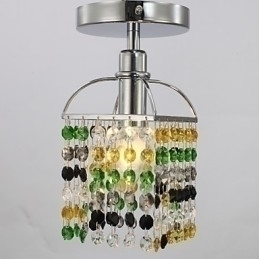 Designer Touch Decorative Modern Contemporary Crystal Electroplated Metal Flush Mount