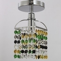 Designer Touch Decorative Modern Contemporary Crystal Electroplated Metal Flush Mount
