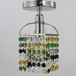 Designer Touch Decorative Modern Contemporary Crystal Electroplated Metal Flush Mount