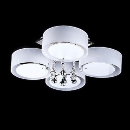 Designer Touch Decorative Modern Contemporary Chrome Metal Flush Mount
