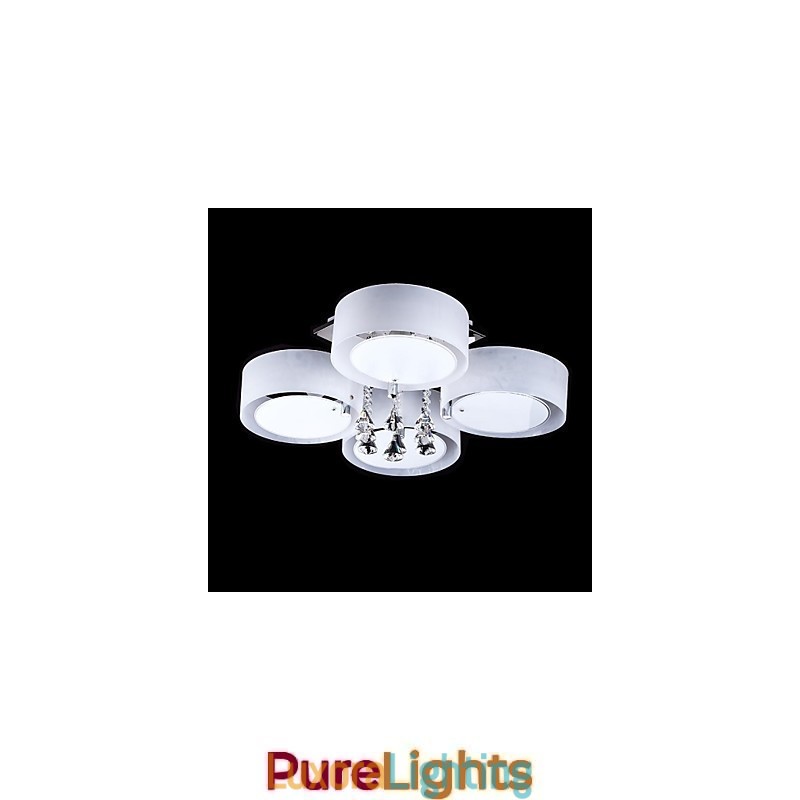 Designer Touch Decorative Modern Contemporary Chrome Metal Flush Mount