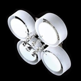 Designer Touch Decorative Modern Contemporary Chrome Metal Flush Mount