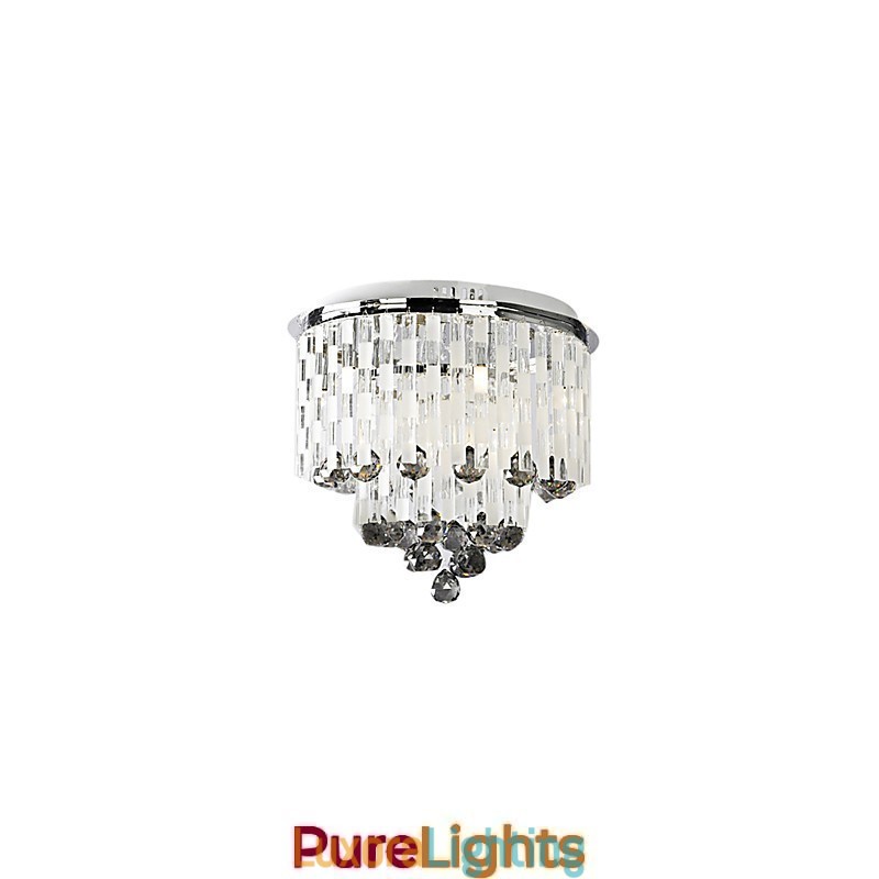 Designer Touch Decorative Crystal Semi Flush Mount with 8 Lights