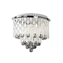 Designer Touch Decorative Crystal Semi Flush Mount with 8 Lights