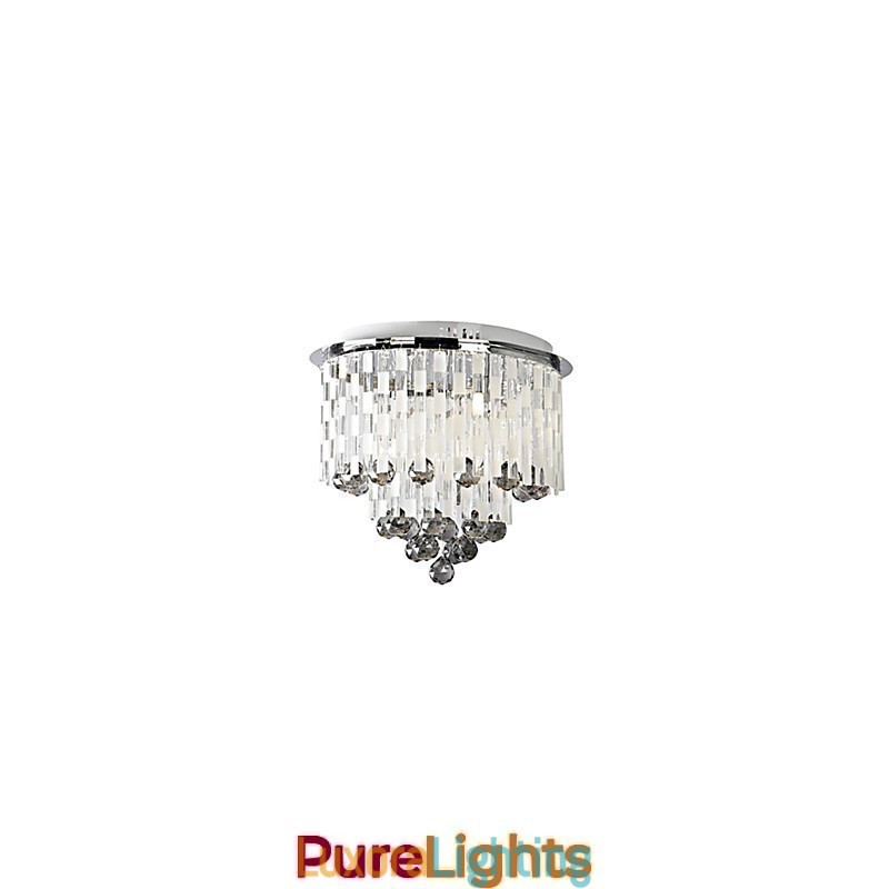Designer Touch Decorative Crystal Semi Flush Mount with 8 Lights