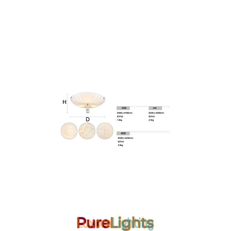 Designer Touch Decorative Crystal Flush Mount Light