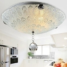 Designer Touch Decorative Modern Contemporary Crystal Nickel Flush Mount