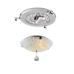 Designer Touch Decorative Modern Contemporary Crystal Nickel Flush Mount