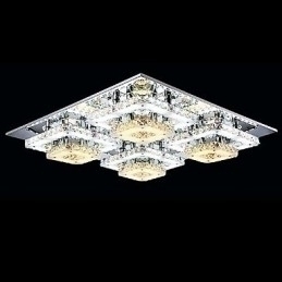 Designer Touch Decorative Modern Contemporary Crystal Chrome Metal Flush Mount