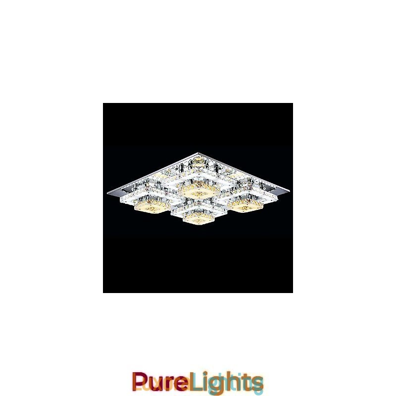 Designer Touch Decorative Modern Contemporary Crystal Chrome Metal Flush Mount