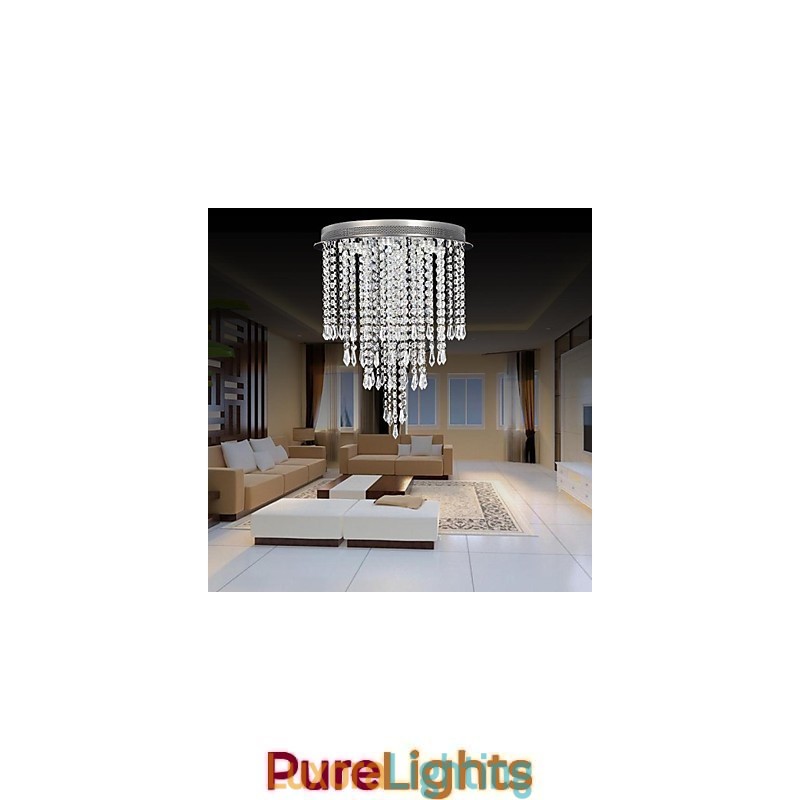 Designer Touch Decorative Modern Contemporary Crystal Chrome Crystal Flush Mount Kids