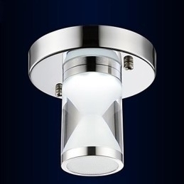 Designer Touch Decorative Modern Contemporary Chrome Metal Flush Mount Light