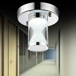 Designer Touch Decorative Modern Contemporary Chrome Metal Flush Mount Light