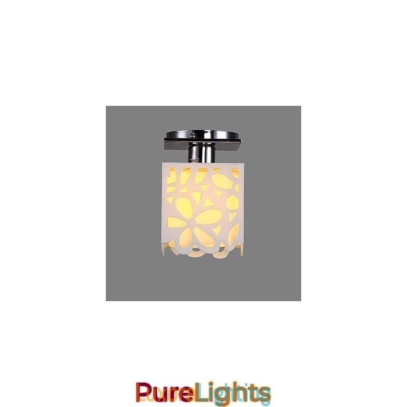 Designer Touch Decorative Rustic Lodge Mini Style Electroplated Flush Mount Light