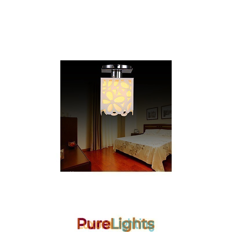 Designer Touch Decorative Rustic Lodge Mini Style Electroplated Flush Mount Light