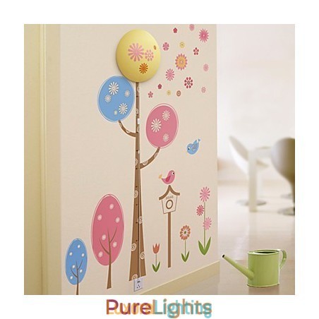 Designer Touch Decorative Creative 3 D Wall Paper Wall Lamp Modern Night Light Can Remove The Wall Stickers Lights