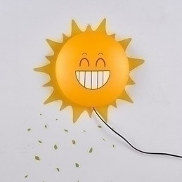 Designer Touch Decorative Wallpaper Wall Lamps Flower Face DIY Fun Atmosphere Nightlight Children Bedside lamp Decoration Sun