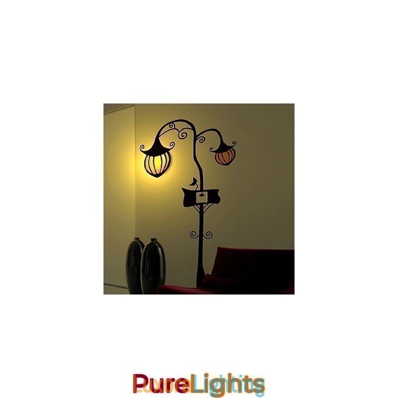 Designer Touch Decorative Pumpkin High Temperature Resistant Plastic Light And Creative 3D Wall Paper Wall Lamp