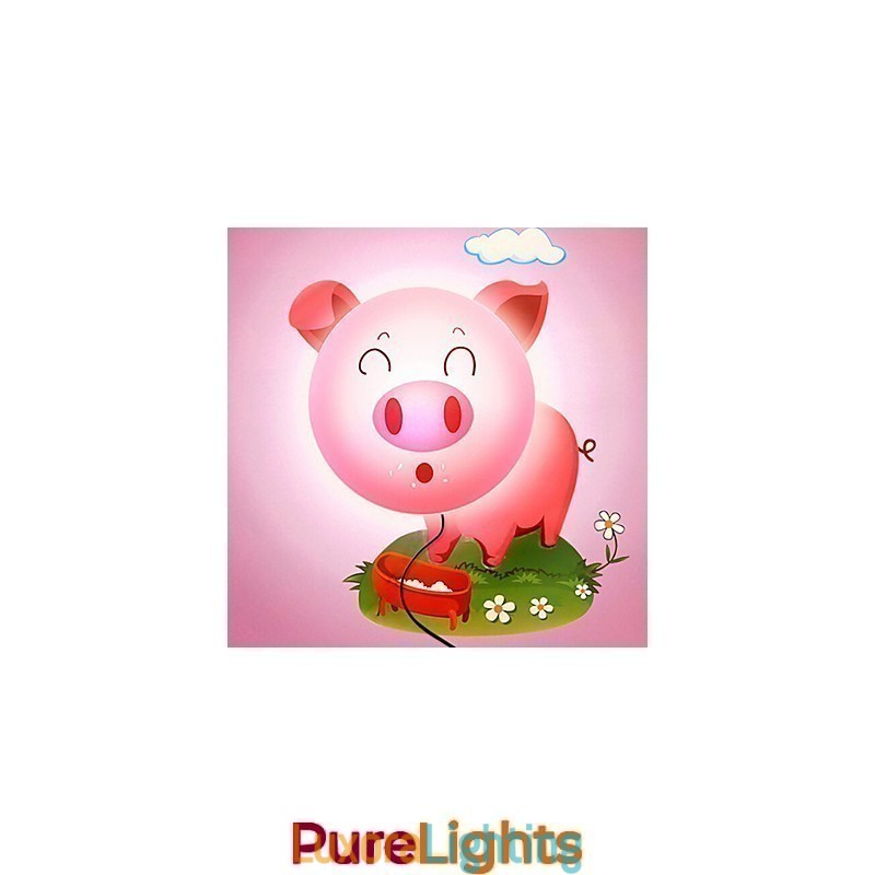 Designer Touch Decorative Pig High Temperature Resistant Plastic Light And 10 C Can Remove Creative 3D Wall Paper Wall Lamp