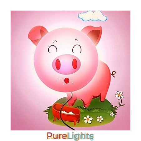 Designer Touch Decorative Pig High Temperature Resistant Plastic Light And 10 C Can Remove Creative 3D Wall Paper Wall Lamp