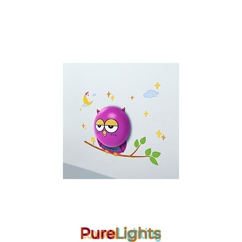 Designer Touch Decorative Light Operated OWL Wall Sconces Bulb Contemporary Creative 3 D Wall Paper Wall Lamp Light