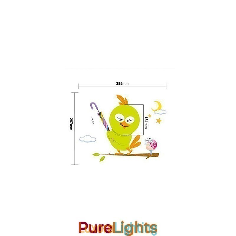 Designer Touch Decorative Light Operated Bird Wall Sconces Bulb Contemporary Creative 3 D Wall Paper Wall Lamp Light