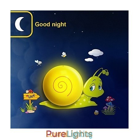 Designer Touch Decorative Snail High Temperature Resistant Plastic Light And 10 C Can Remove Creative 3D Wall Paper Wall Lamp