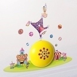 Designer Touch Decorative Clown High Temperature Resistant Plastic Light And 10 C Can Remove Creative 3D Wall Paper Wall Lamp