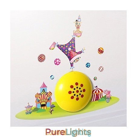 Designer Touch Decorative Clown High Temperature Resistant Plastic Light And 10 C Can Remove Creative 3D Wall Paper Wall Lamp