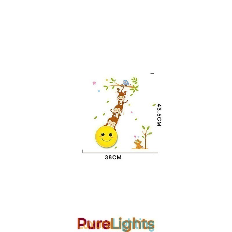 Designer Touch Decorative Wall stickers Monkeys light activated intelligent induction smetope adornment wall lamp