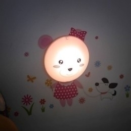 Designer Touch Decorative Wall stickers bear light activated intelligent electric induction smetope adornment wall lamp